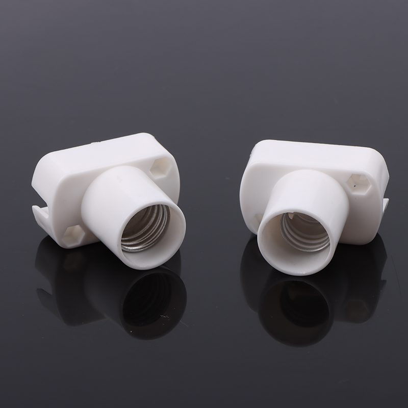 Branco Mini Screw Lamp Base, suporte da lâmpada, soquete da lâmpada, adaptador de fixação, acessórios da lâmpada, E12, E14, E17