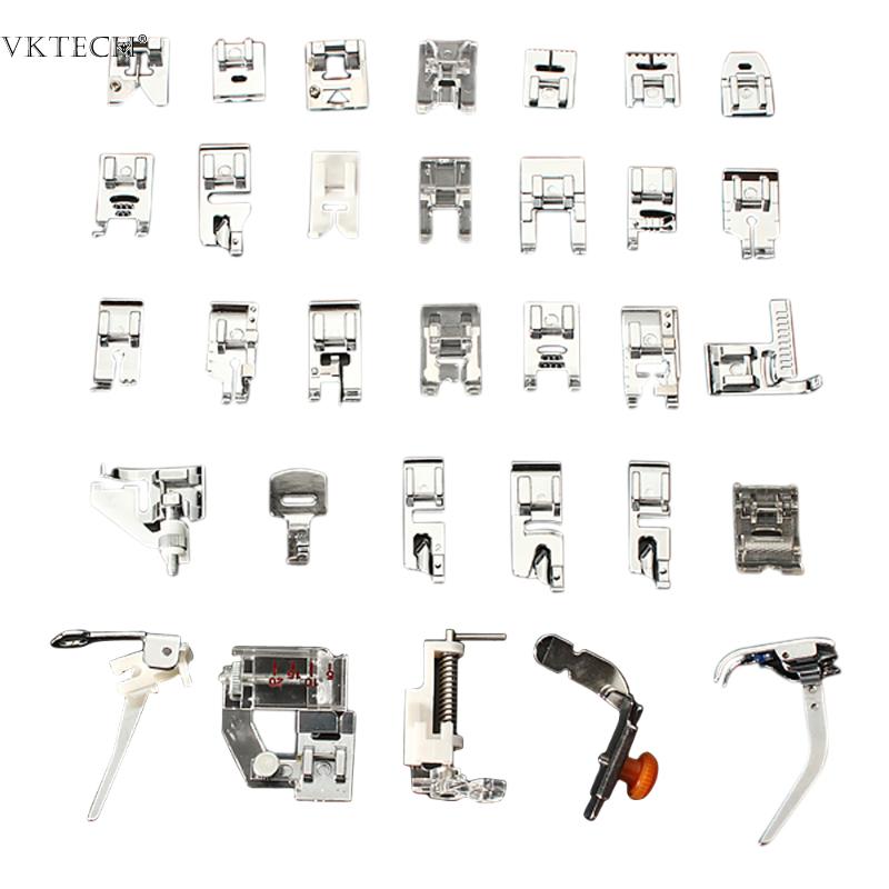16/32/42/62pcs Sewing Machine Foot Presser Kit Feet for Brother Singer Janome Presser Feet Braiding Blind Stitch Darning Access: Default Title