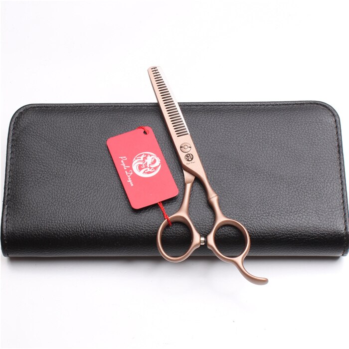 6In. 17.5cm 440C Purple Dragon Rose Gold Hairdressing Scissors Thinning Shears Cutting Scissors Hair Scissors Z9030: Z9030 Jin T 6Y