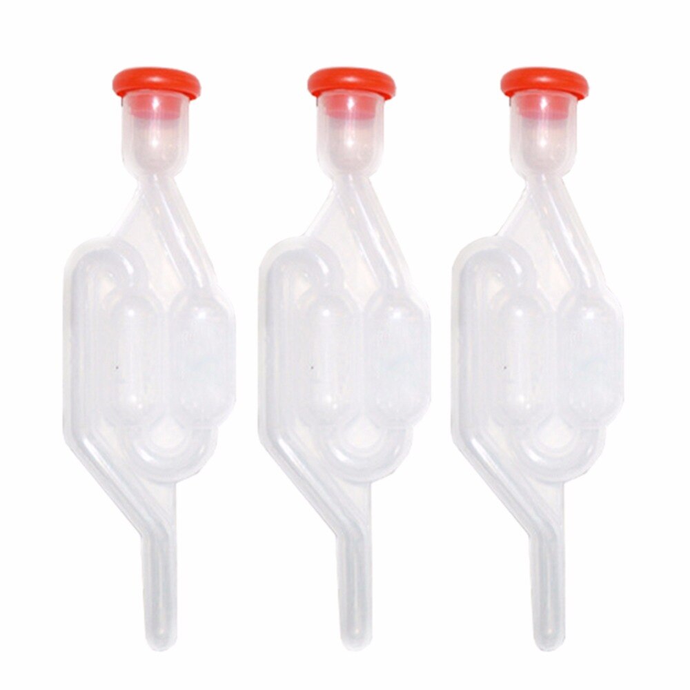 17cm Wine Stoppers Homebrew Airlock Grommet One Way Exhaust Water Seal Valve Cork with Cork Beer Wine Stoppers Making Tools