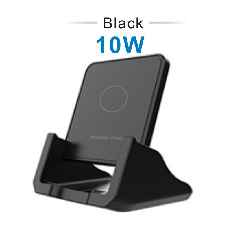 Xiaomi-soporte de carga Qi para teléfono móvil, Cargador rápido USB inalámbrico para Samsung S10, S9, note 10, Redmi 9, 10, Iphone 12, 11, X, XS, XR, 8 Plus: 10w Black