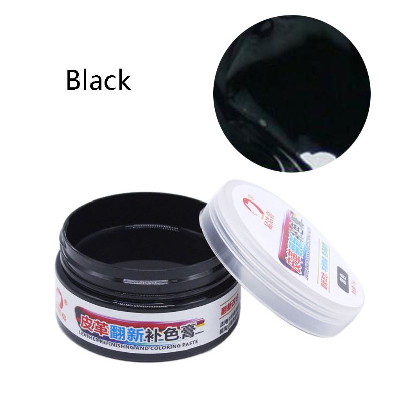 75g Furniture Leather Max Refinish Restorer Scratch Remover Shoes Recolor Paste: Black