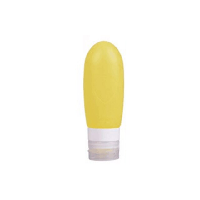 89ml butelki podróżne szczelne silikonowe pojemniki podróżne wielokrotnego użytku wyciskane zestawy tubek podróżnych pojemniki toaletowe dla pozorny: żółty