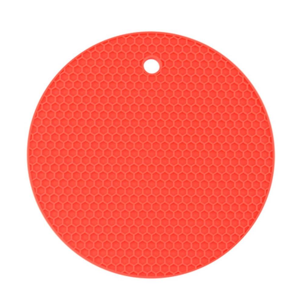 Multi-use Round Silicone Non-slip Heat Resistant Mat Hang Tableware Coaster Cushion Placemat Pot Holder
