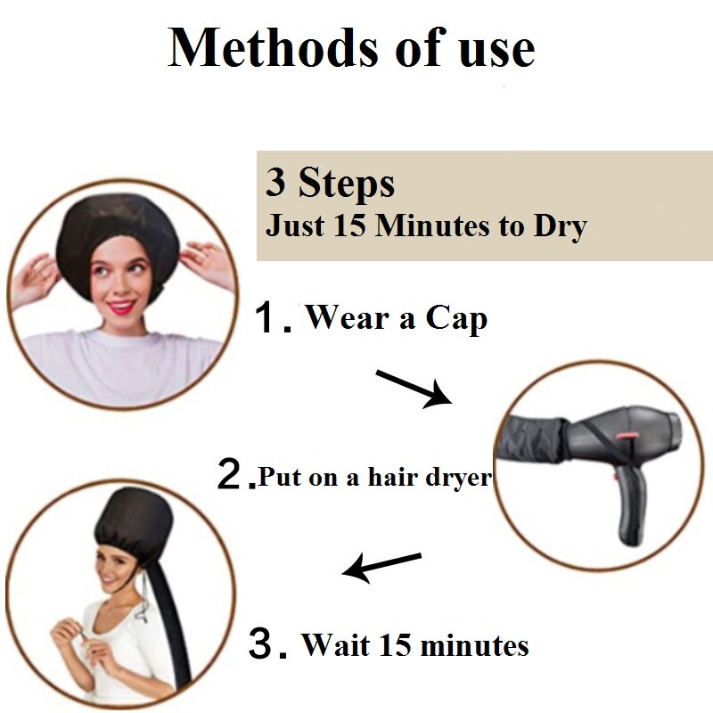 Gorro de aceite para secador de pelo, gorro de peluquería para salón de belleza, casco permanente, vaporizador de pelo, herramientas de estilismo para SPA, 1 ud.