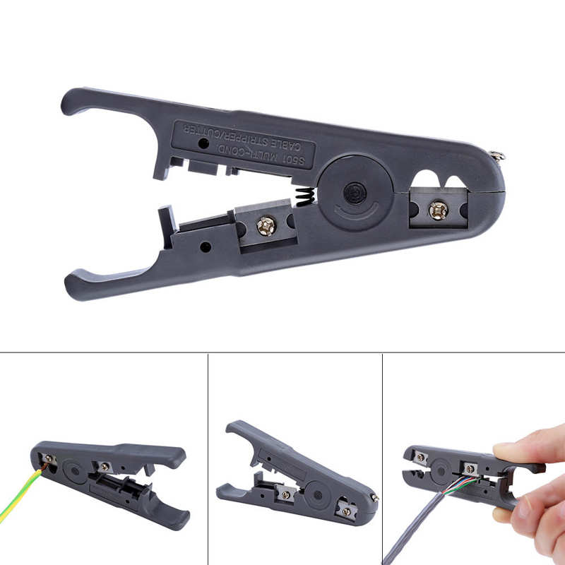 Verstelbare Wire Stripper Utp/Stp Netwerk Kabel Striptang Kabel Stripper Voor Ronde/Platte Utp Stp Netwerk Telefoon kabel