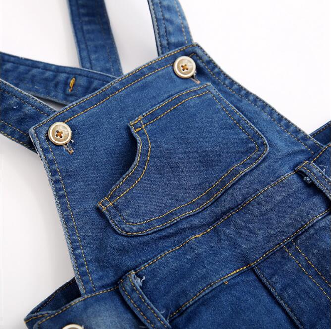 Exactfz babyjongens denim overalls baby's slabbetjes broeken jeans kleding bebe denim jumpsuits kinderen bretels broeken
