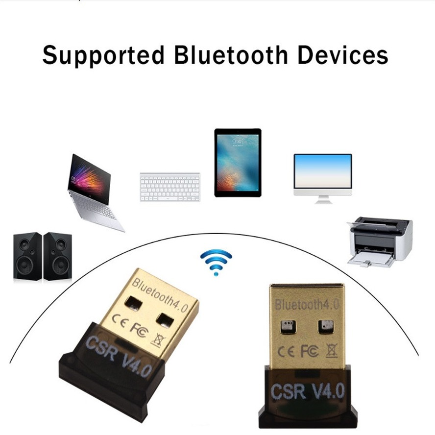 Grwibeou USB Bluetooth 4.0 Bluetooth Adapter Receiver 4.0 Bluetooth Dongle 4.0 Adapter for PC Laptop 4.0 BT Adapter For PC