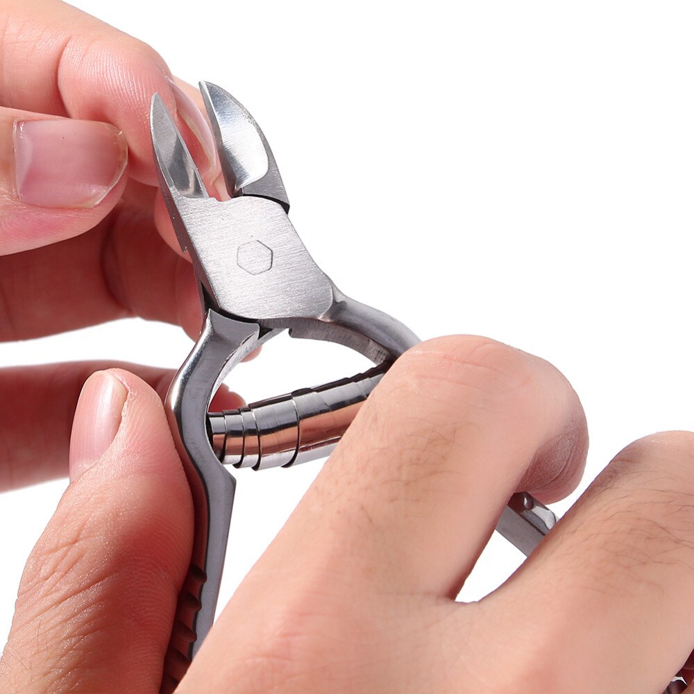 Stainless Steel Nail Cuticle Cutter Dead Skin Scissor Ingrown Nail Clipper Remover Double Fork Pedicure Tools