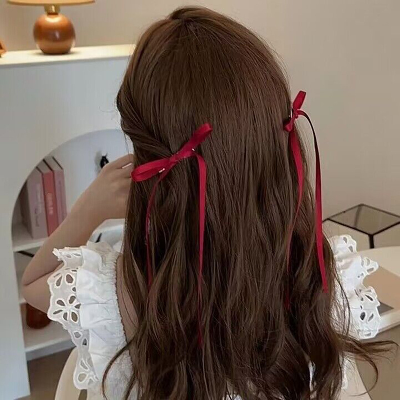 Cinta con lazo para el pelo de colores coreanos, pinzas para el pelo con lazo a la , horquillas con Clip LATERAL, diadema para mujer, accesorios para el cabello