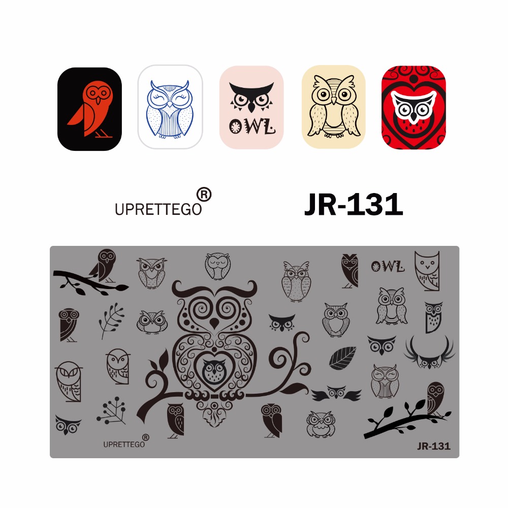Stainless Steel Stamping Plate Template Xmas Dot Geometric Flower Bird Owl Pigeon Vintage Alphabet Nail Tool JR131-140