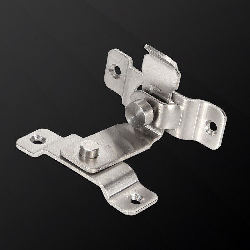 Haakse hangslot Hasp, Tiberham roestvrij staal 90 graden grendel en nietje met schroeven, Heavy Duty deursluiting Gate Lock schuur grendel hangslot