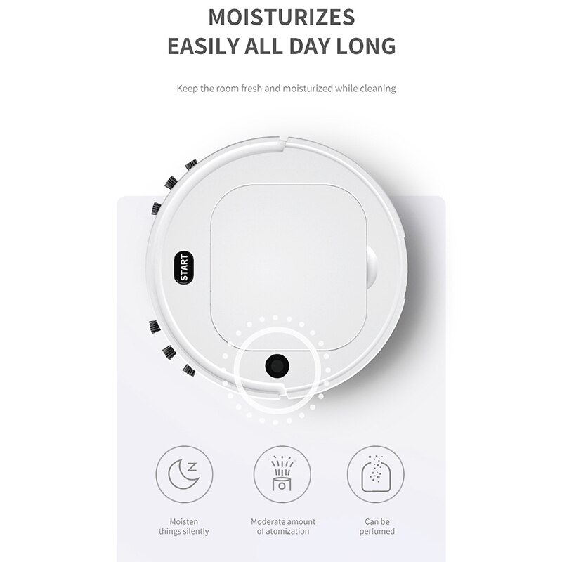 Robot Vacuum Cleaner 4-In-1 Auto Rechargeable Smart Sweeping Robot Dry Wet Sweeping Vacuum Cleaner Disinfection Home