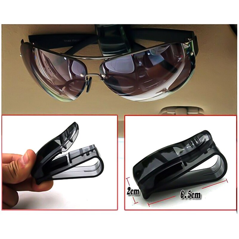 AutoBizarre Car Sun Visor Sunglasses Holder ABS Car Glasses Cases Eyeglasses Holder Clip Fastener Clip with Soft Teeth Compatible with All Cars