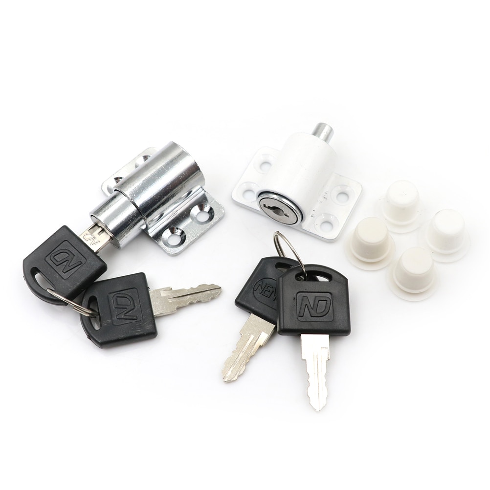 1Set schuifraam slot met sleutel kind veiligheid bescherming lock anti-diefstal deurslot push venster