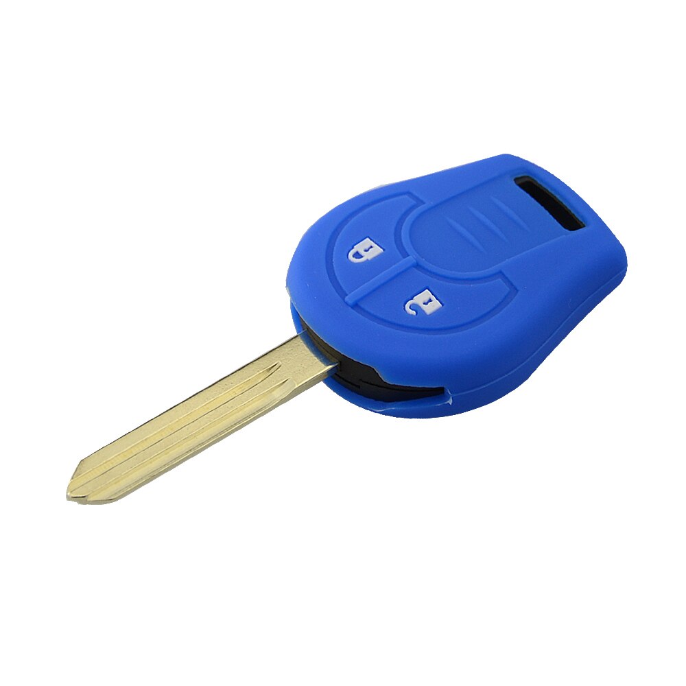 Okeytech afstandsbediening autosleutel siliconen hoesje voor nissan juke micra qashqai march tiida 2 knoppen rubberen beschermhoes