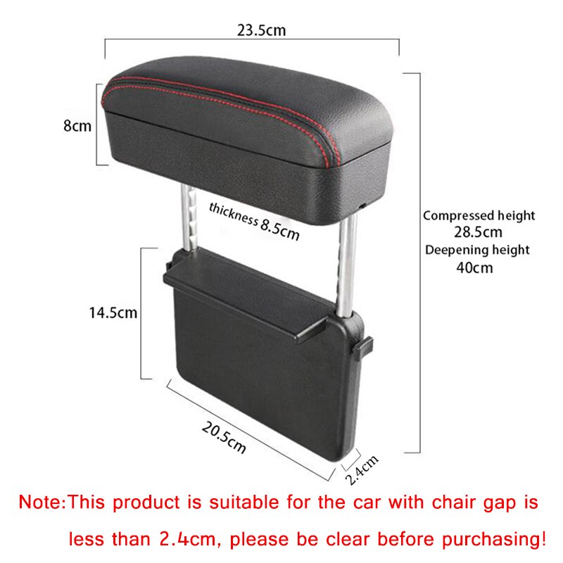 Adjustable Car Armrest Box Set Universal Car Arm rest Box Interior Auto Elbow Support Case Car Accessories Organizer Both Side