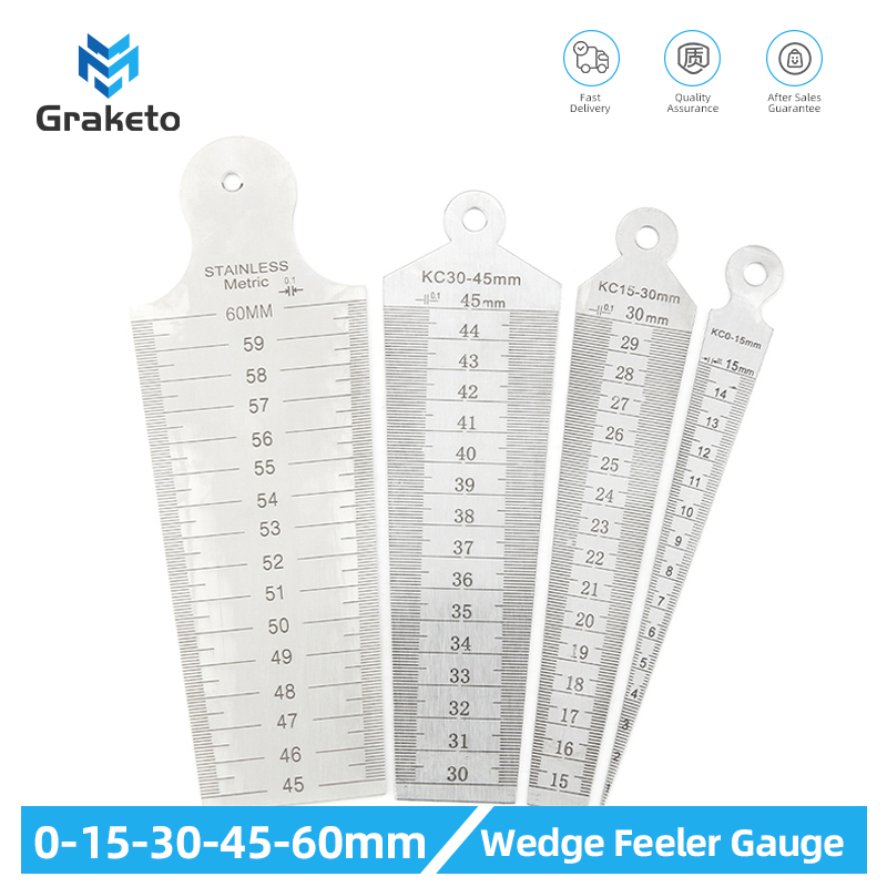 Wedge Feeler Gauge Taper Gauge Conical Gaugs For Measurement Valve Thickness Gauge Measuring Probes For Gap Thickness Meter Tool