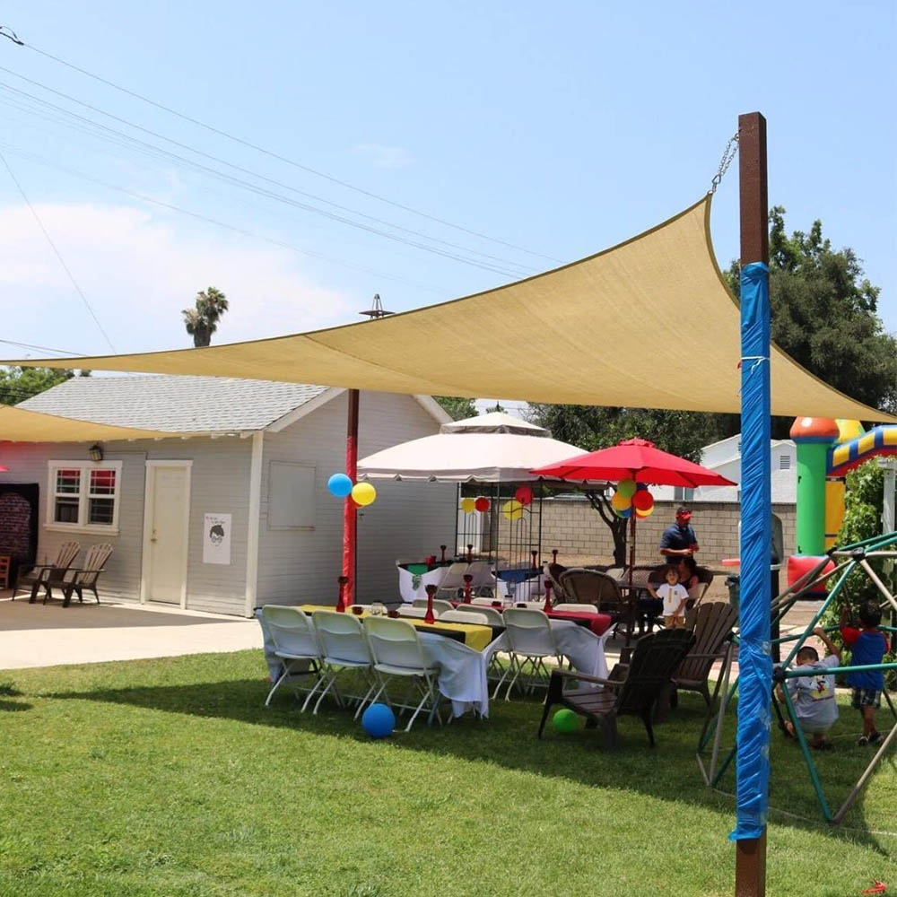 Driehoek Zon Shade Sail Canopy Uv Blok Uv-bestendig Outdoor Patio Stof Onderdak Doek Scherm Luifel Met Hardware Kit