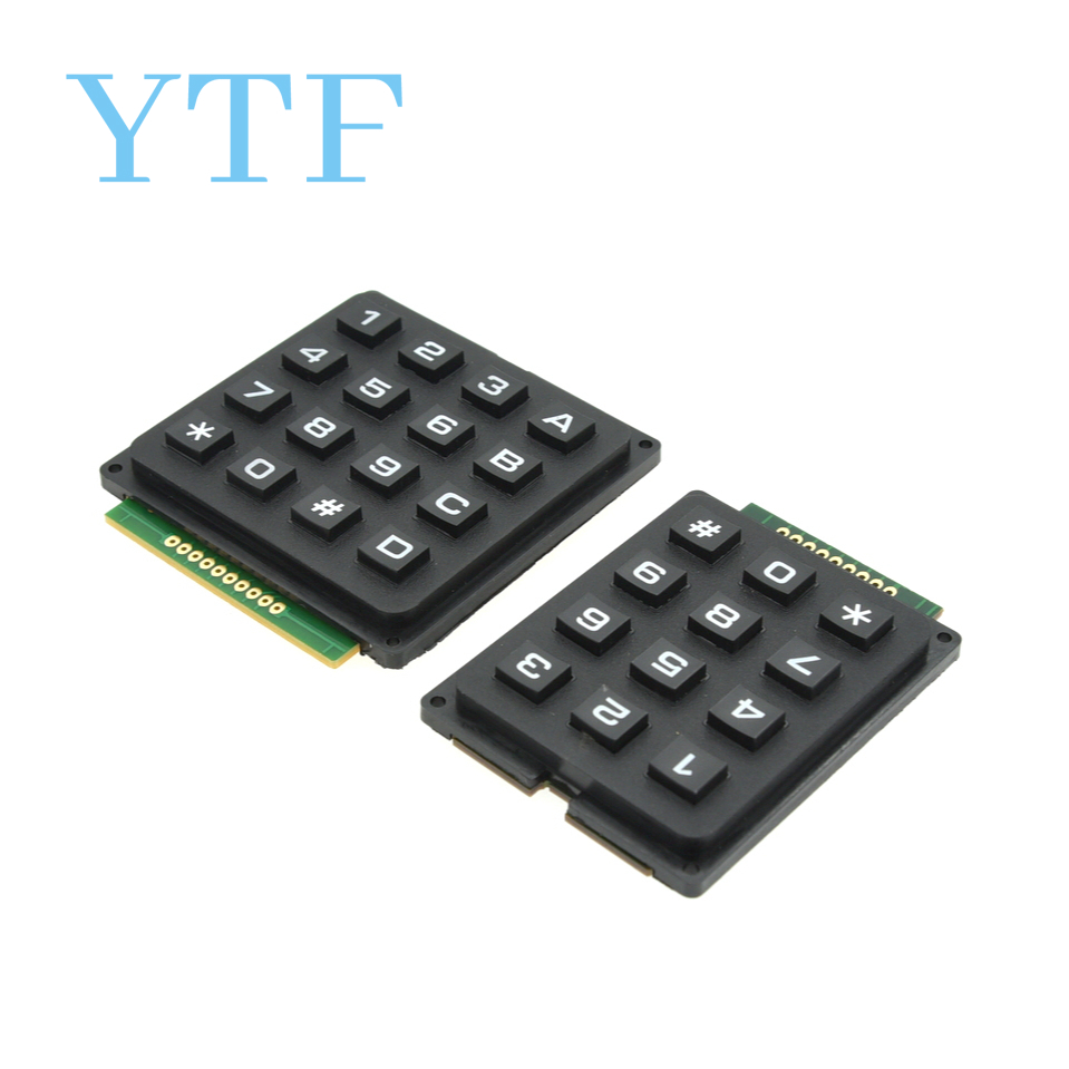 Módulo de teclado de matriz 4X3 12key 4X4 Use Key PIC AVR Stamp Sml 4*4 3*4 interruptor de teclas de plástico para controlador Arduino