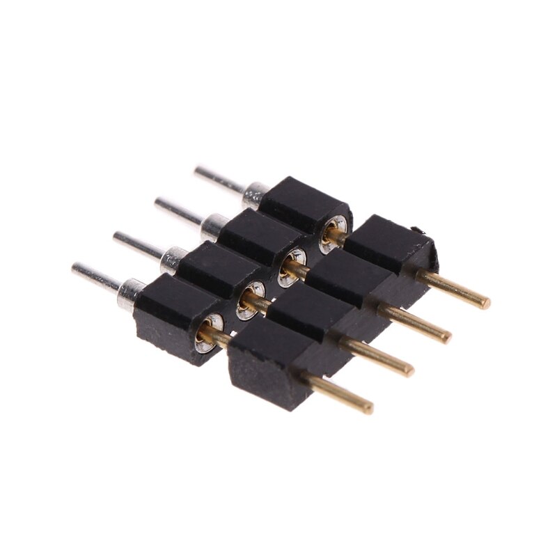 Conector para tira de LED, aguja de 4 pines RGB, conector para tira de LED, conector macho y hembra, 50 Uds.