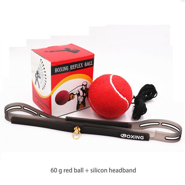 1-3ball Boxing Reflex Speed Punch Ball Muay Thai Sanda MMA Raising Reaction Hand Eye Training Gym Fitness Exercise Pu Texture: 60 grams of red ball