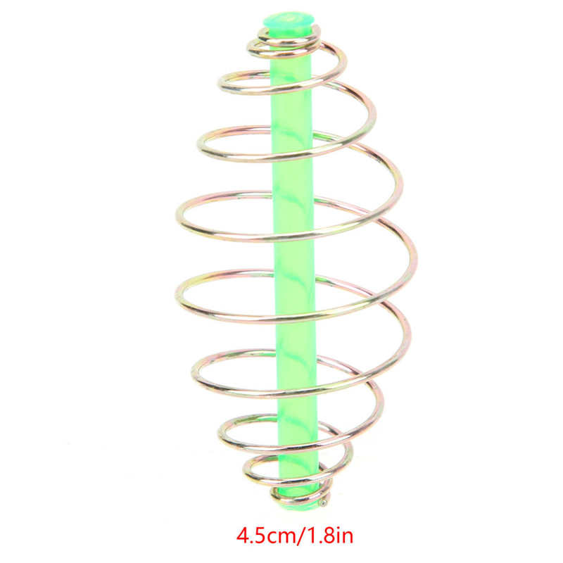 10pc karpe fiskeri feeder agn bur fjeder coil inline metode feeder coil inline metal agn kaster feeder fiskegrej: Medium