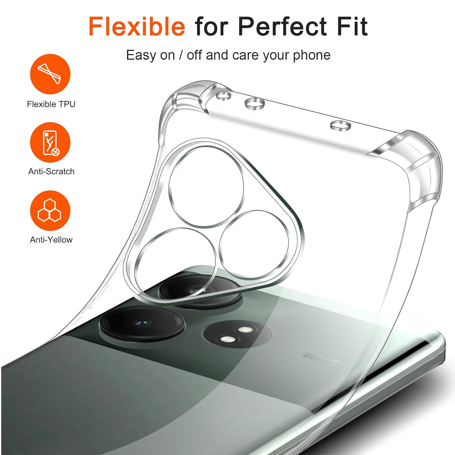 Funda de TPU a prueba de golpes de cuatro esquinas para Realme GT 6 6T Neo 3 3T GT 2 Pro Neo 2T Note 50 funda protectora transparente Capa Fundas Coque