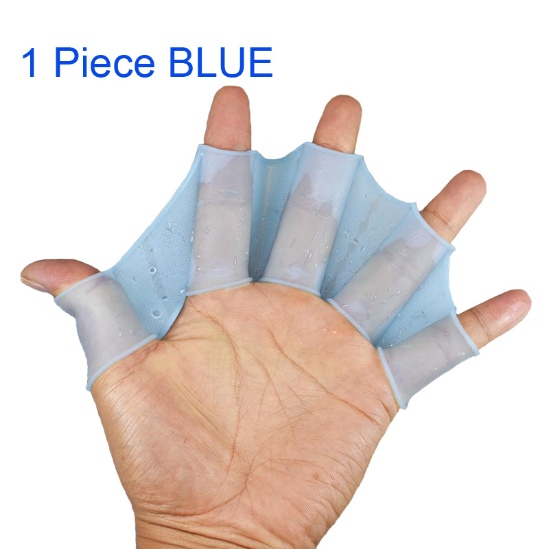 Baby Boy Swimming Webbed Gloves Surfing Silicone Gloves Baby girl Swim Gear Fins Hand Webbed Flipper Training Glove: 1PC BLUE