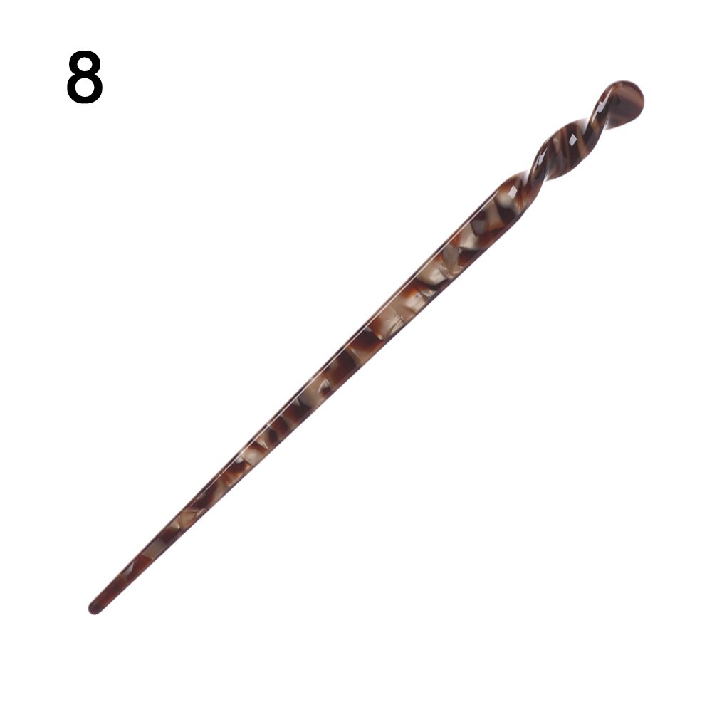 Retro Eenvoud Haar Sticks Elegante Acetaat Eetstokje Vrouwen Meisjes Haarspelden Haar Clip Haaraccessoires Haar Styling Tool: 8