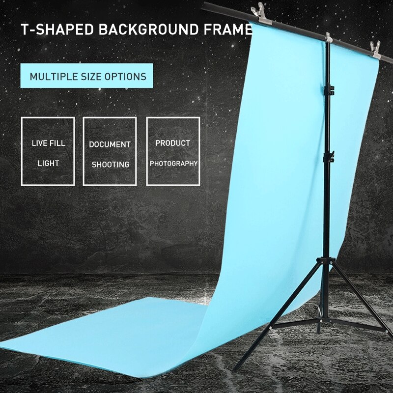 Background Support Stand Photography Backdrop T-shaped Adjustable Background Frame Stand With Clamps For Photo Studio Video