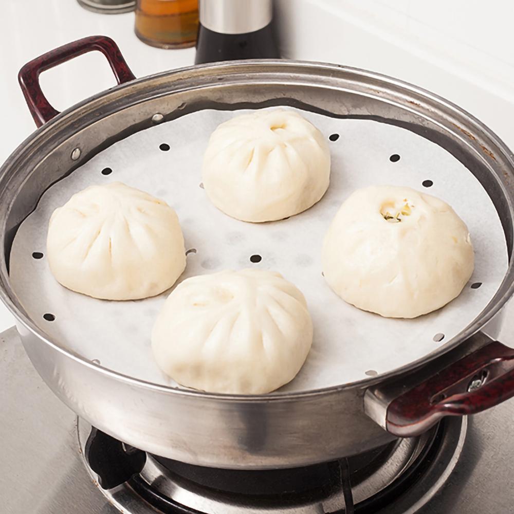 Round Air Fryer Liner Parchment Paper Steamer Drawer Paper Baking Sheet Cooking Table Mat Baking Paper Fast