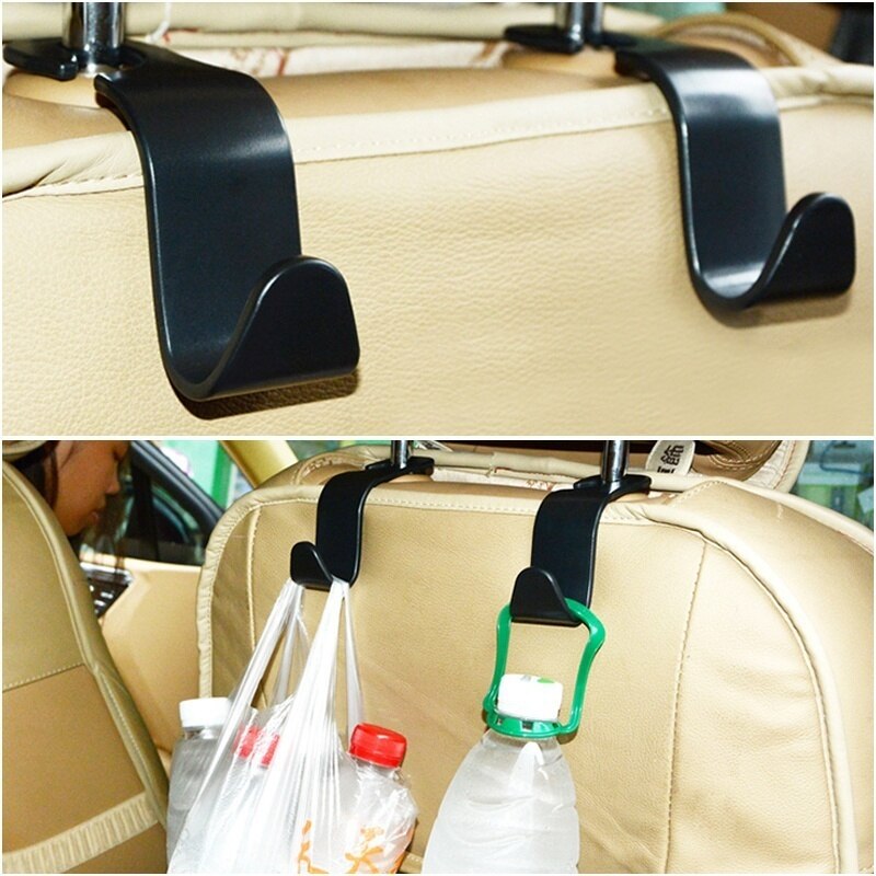 2 stk/sett kroker til bilseterygger opphenger universell hodestøttefeste oppbevaringskrok hus oppbevaring enkel styling bil kleshenger