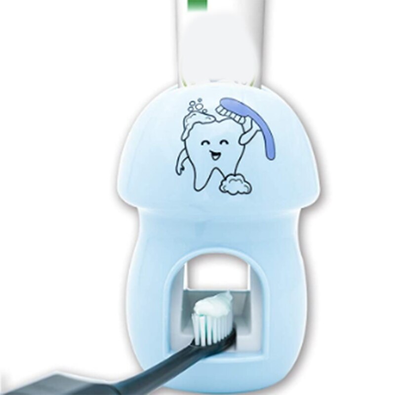 Tandbørsteholder automatisk tandpasta dispenser sæt børn håndfri tandpasta squeezer til familie badeværelset badeværelse