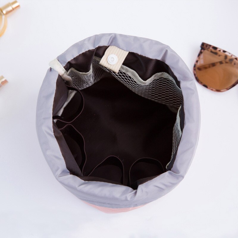 Aosbos Wasserdichte Reise Kosmetik Tasche Nylon Kordelzug Barrel Waschen Taschen Große Kapazität Frauen Kosmetik Make-Up Tasche