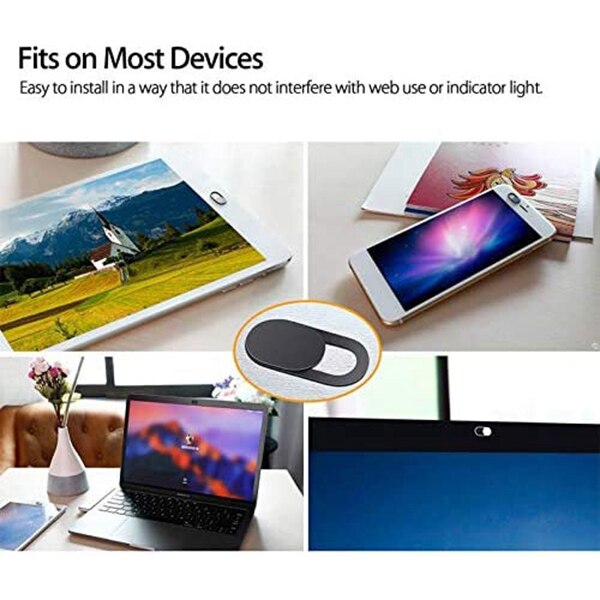 Couverture de Webcam pour Smartphone Mac-Book Pro, Protection de confidentialité, Ultra-mince, 6 paquets