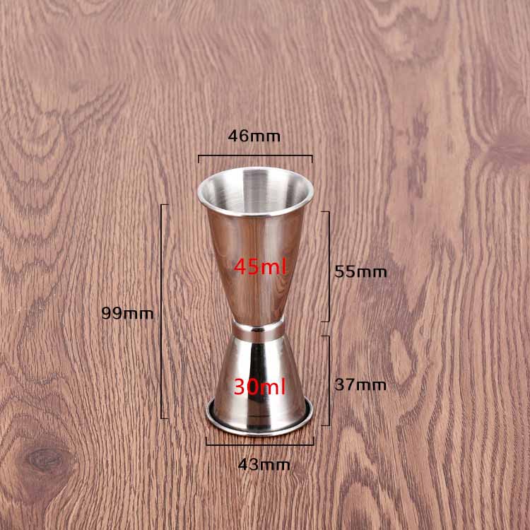 3 Size Rvs Bar Jigger Cocktail Barman Drinken Mengen Meten Liquor Bar Party Favor 3 stks/partij DEC281: L