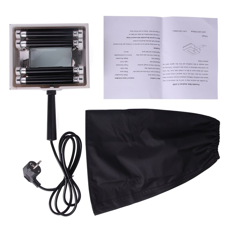 Holz Lampe Haut UV Analysator Gesichts Haut Prüfung Prüfung Vergrößerungs Analyzer Lampe mit Schutzhülle und Gesicht Drapieren Spa
