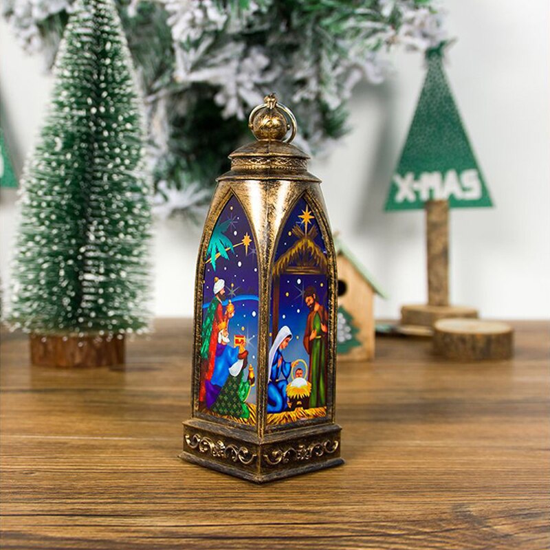Kerst Kerstman Snowman Kasteel Lamp Licht Fee Opknoping Kerstboom Lantaarn Ornamenten Opknoping Lamp