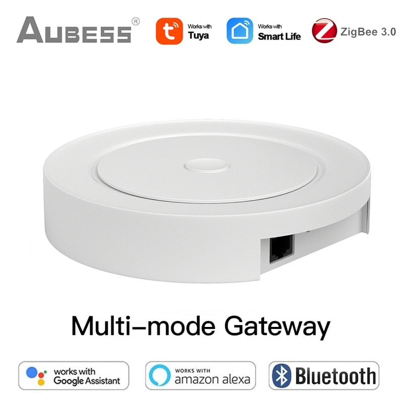 Tuya zigbee 3.0 multi-mode smart gateway zigbee + bluetooth mesh hub fungerer med smart life app stemmestyring alexa google home