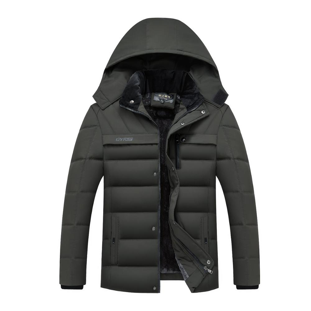 Män vinterjacka herrrock tjockare varm parka päls tjock ytterkläder herrjackor plus size xl -4xl märke  ,ga510: Armégrön / Xxl