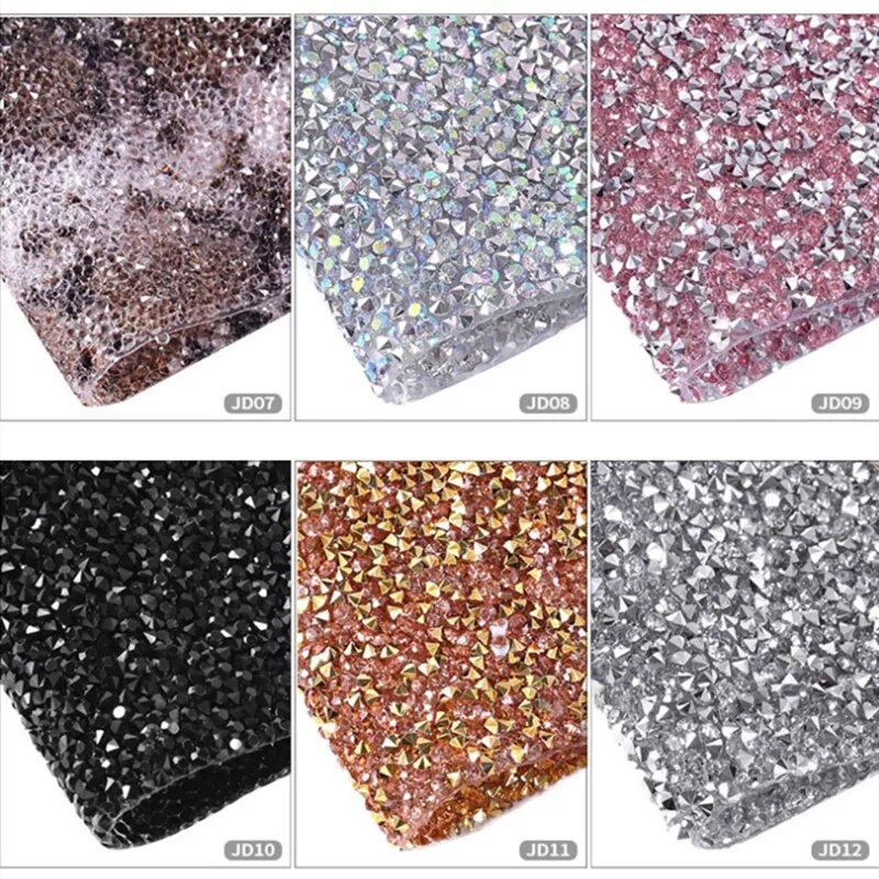 Tapis de Table pour Nail Art en diamant, avec strass brillants, lavable, support de manucure, coussin d&#39;entraînement pour Salon de beauté, 40x25CM