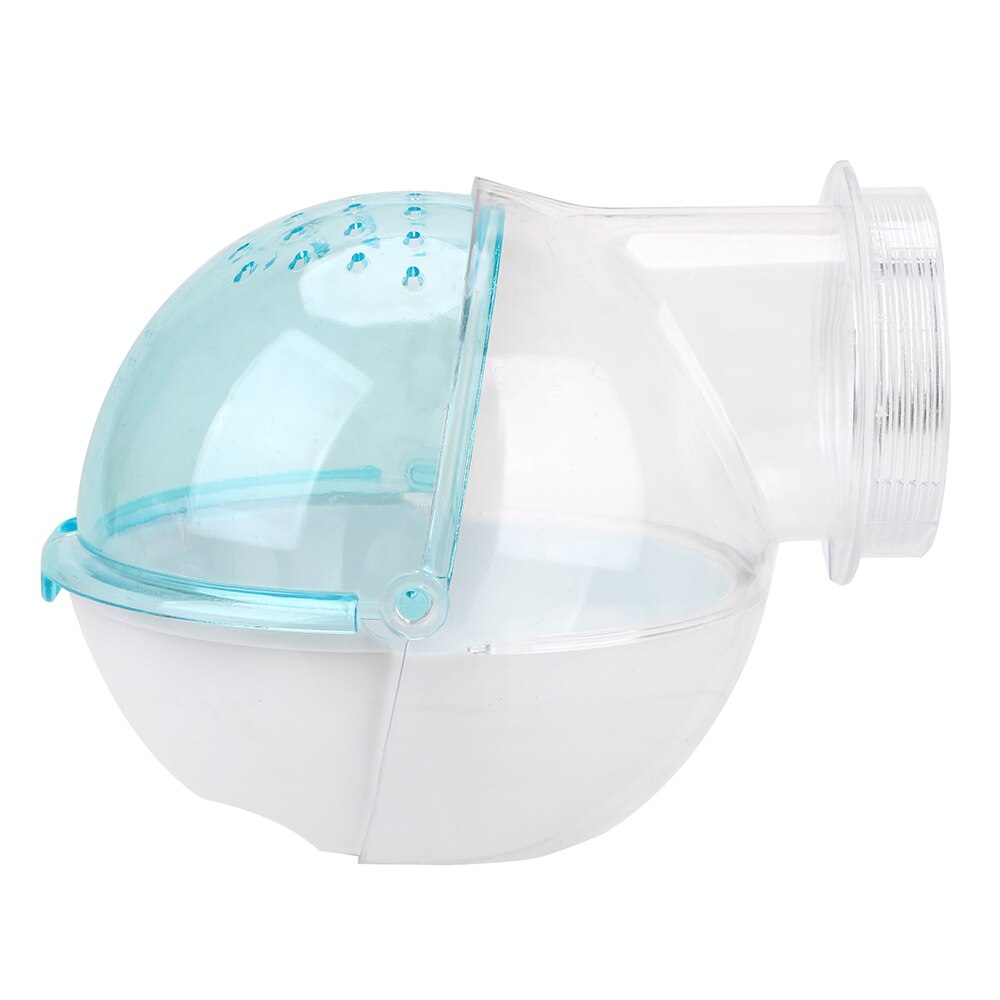 Baño hámster jaula casa Animal PEQUEÑO Arena de baño habitación hámster baño ratón casa jaulas tubos: Azul