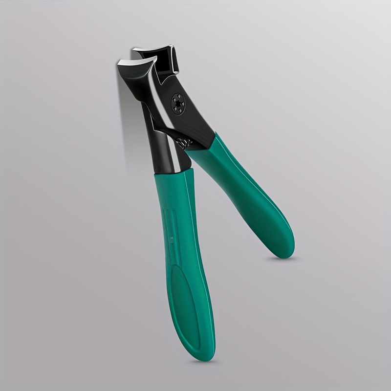 Coupe-ongles à ouverture en acier inoxydable, coupe-ongles gris, ongles épais pour personnes âgées, coupe-ongles domestique individuel, Durable: Black