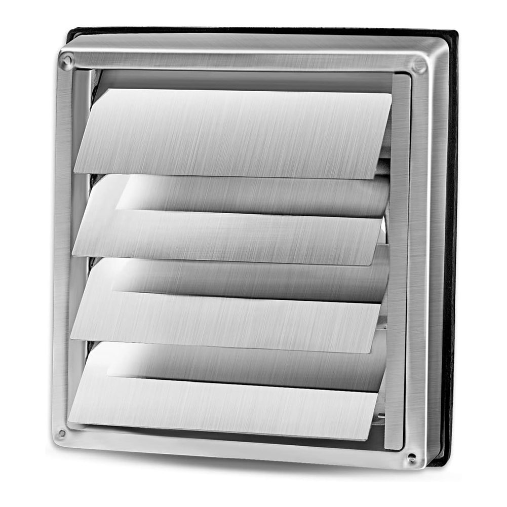 Conducto de ventilación de acero inoxidable 100, rejilla de salida de aire con rejilla antirretorno, cubierta de ventilación a prueba de viento y lluvia, 125/150/304mm: Verde claro