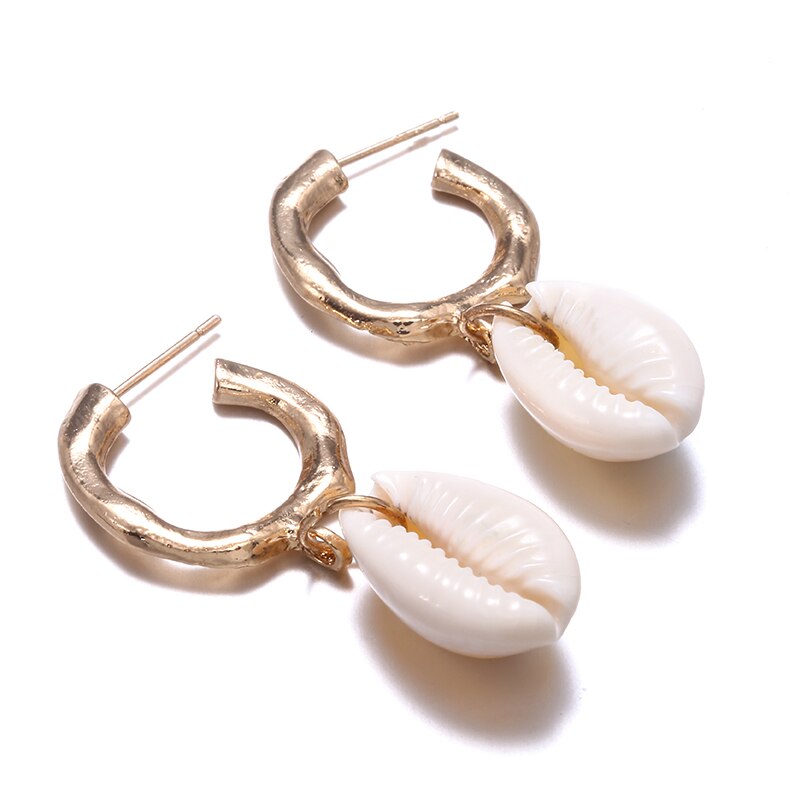 Brincos com pingente marítimo, brincos femininos com declaração da cor dourada e dourada, para casamentos, festas, irregular, geométrico