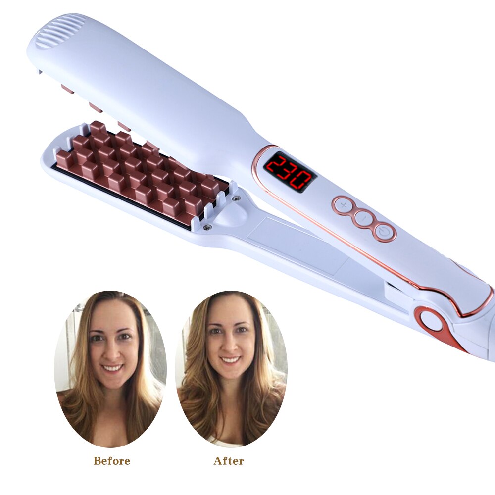 Hair Volumizing Iron Petite 1 Inch Volumizing Hair Iron Natural-looking LCD Display Hair Straightener Curling 3/4 Inch Hair Iron