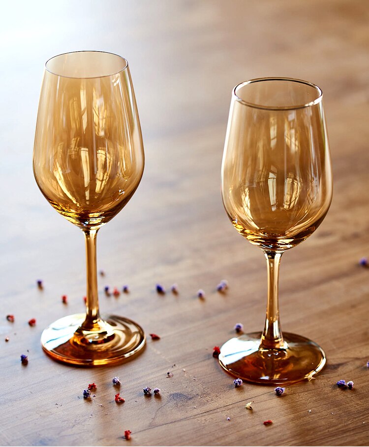 330ml golden glass goblet, decorative goblet