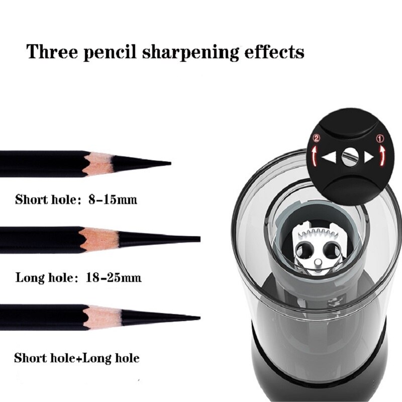 Electric Pencil Sharpener Multi Function Pencil Sharpener for Sketch Drawing Color Pencil Student Stationery