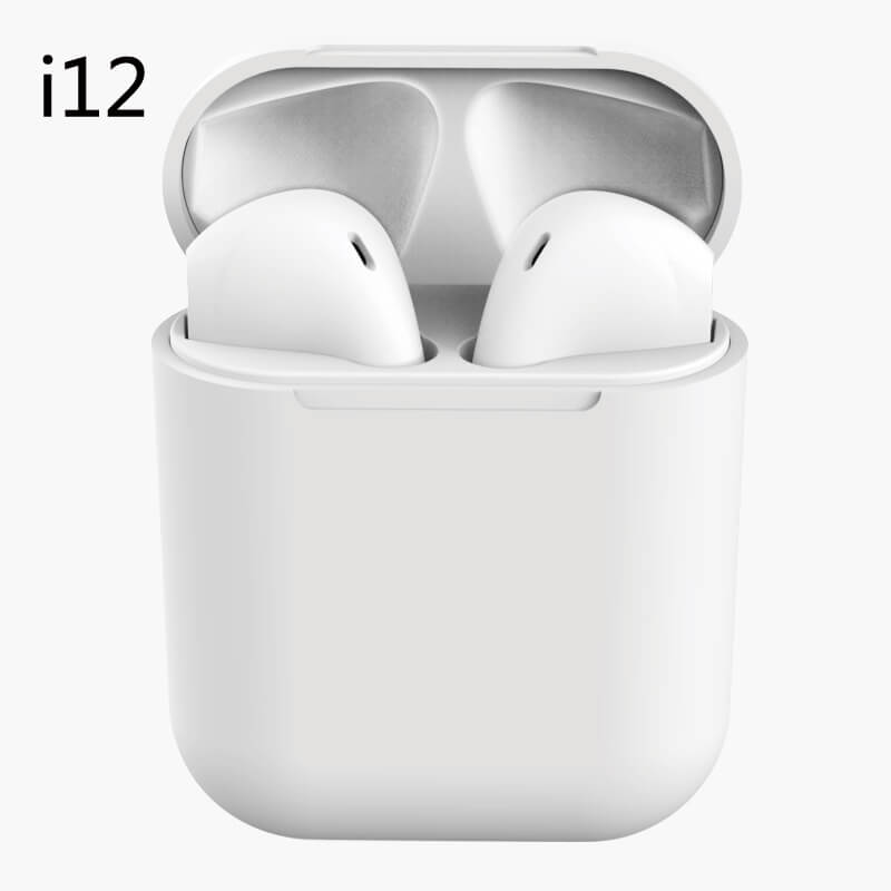 TWS Earbuds Wireless Bluetooth Earphones i7s i12 5.0 Stereo Sport In-Ear Multifunctional Headsets With Microphone 【Upgrade】: i12-White